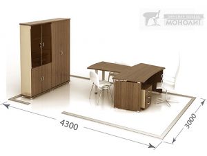 Компоновка "Модерн" №1 ― Офисная мебель по низким ценам