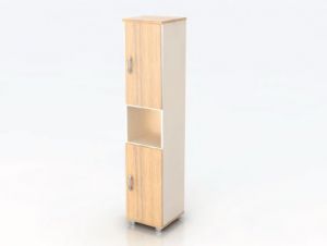 Шкаф узкий с нишей К12 ― Офисная мебель по низким ценам