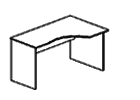 Стол криволинейный(прав) ― Офисная мебель по низким ценам